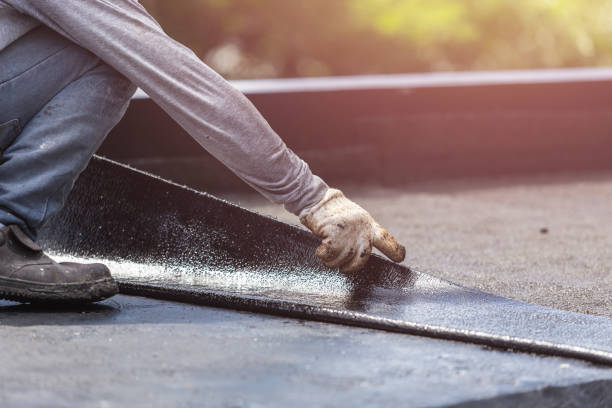 Professional Basement Waterproofing technician working in Linton Hall, VA